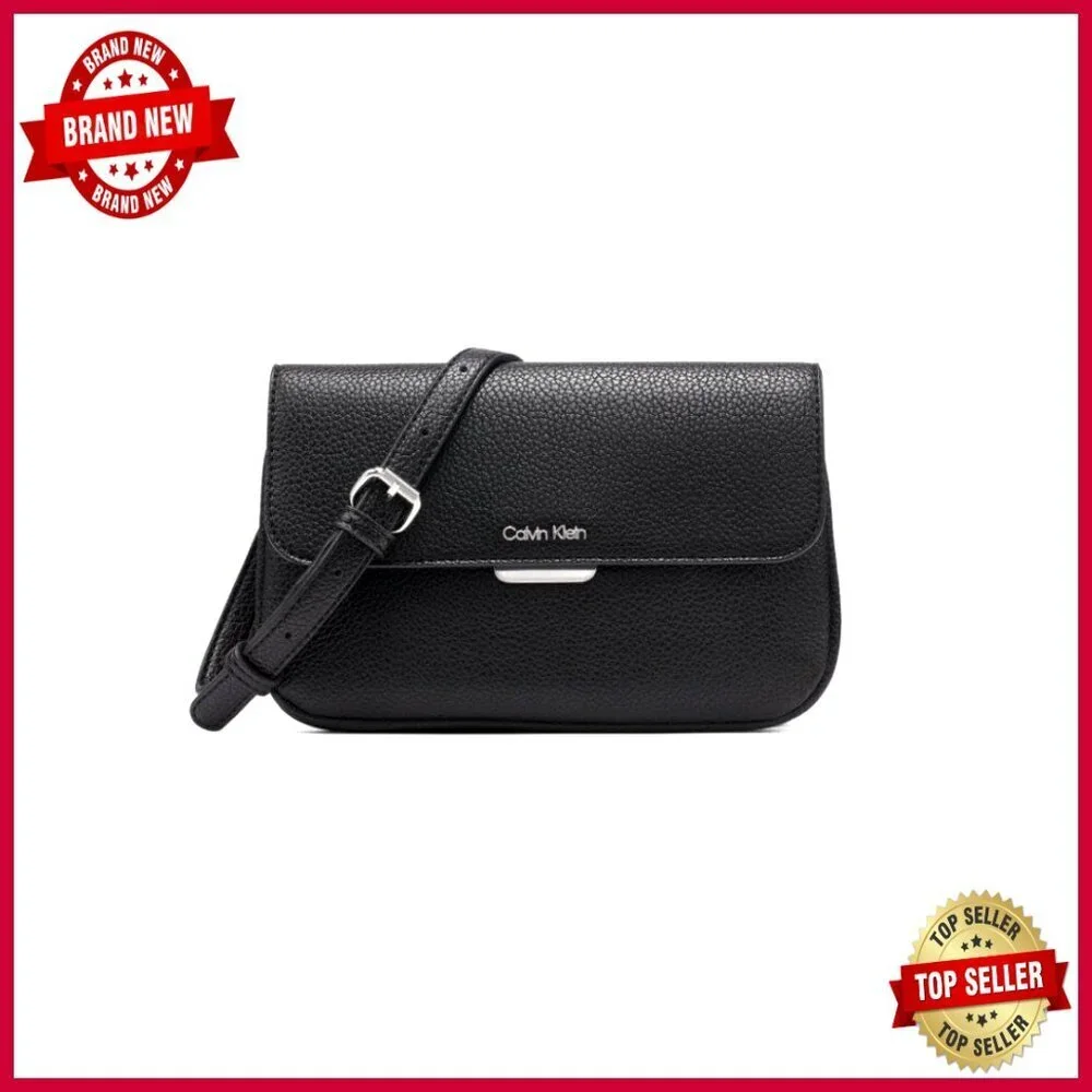 Vegan Leather Crossbody Bag with Multiple Pockets Adjustable Strap